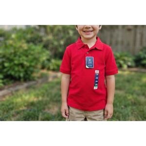 IZOD Boys Red Performance Polo Shirt Size L 14/16 Moisture Wicking UPF 50+ NWT